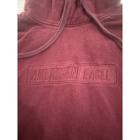 American Eagle Sweater Mens Size Medium Red Black Outdoor Sweatshirt Hoodie AEO - Picture 3 of 5